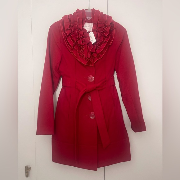 Red Jessica Simpson Coat size XS - Picture 4 of 9